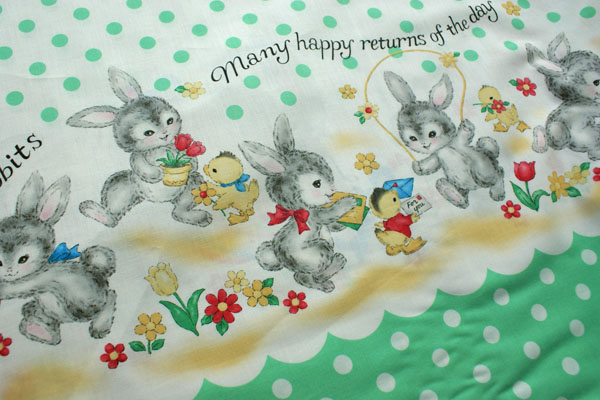 Dear little world＊Little Rabbit＊ボーダーグリーン